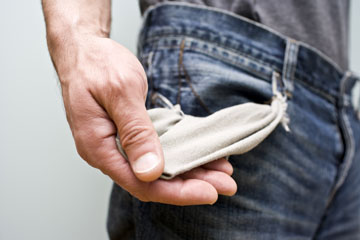 empty pockets image